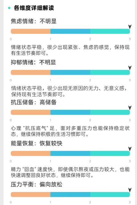 双心 2.0 健康状态可视化报告界面示意